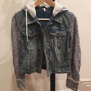 Free People Denim Hoodie